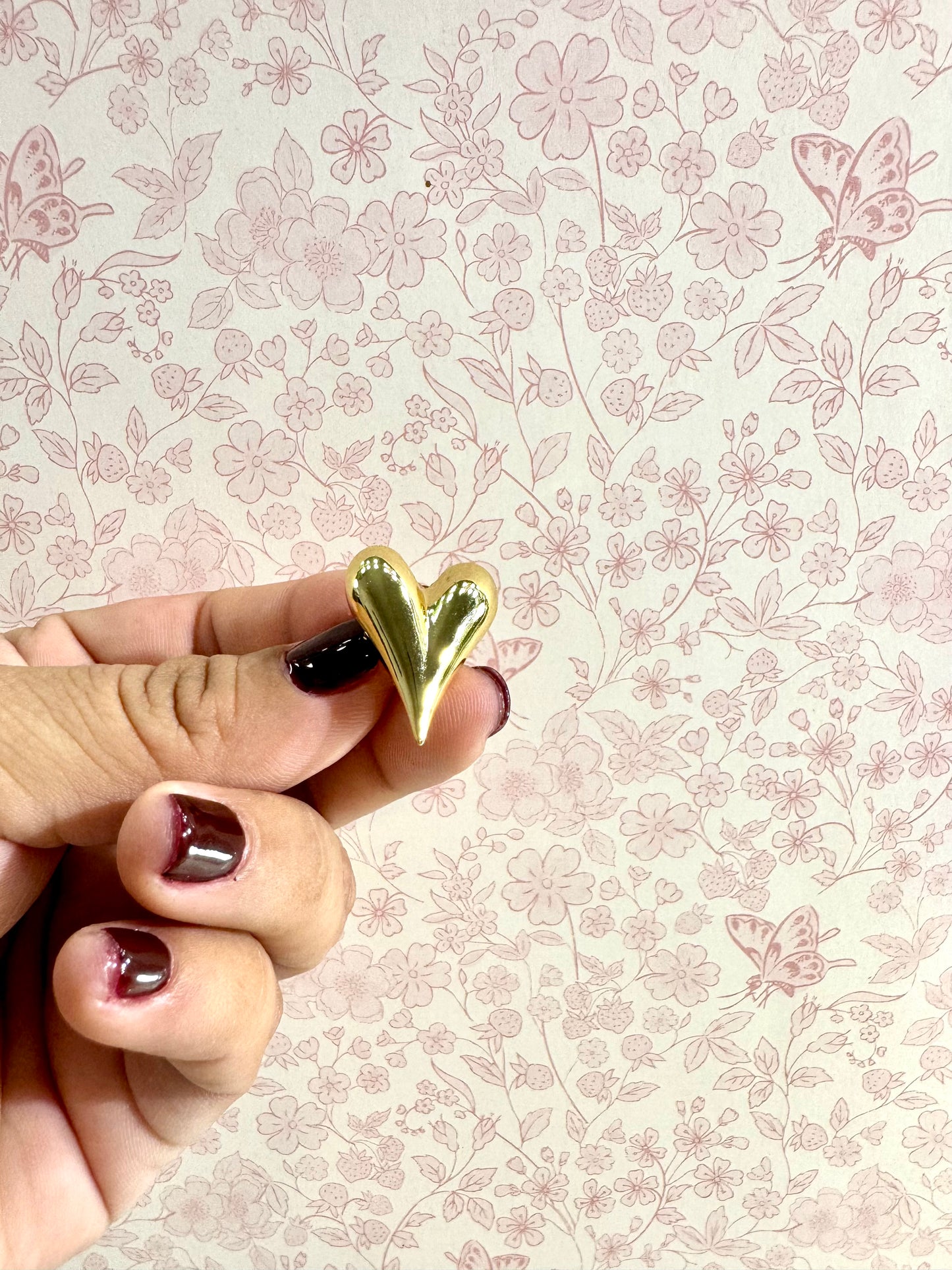 Aretes corazón doble