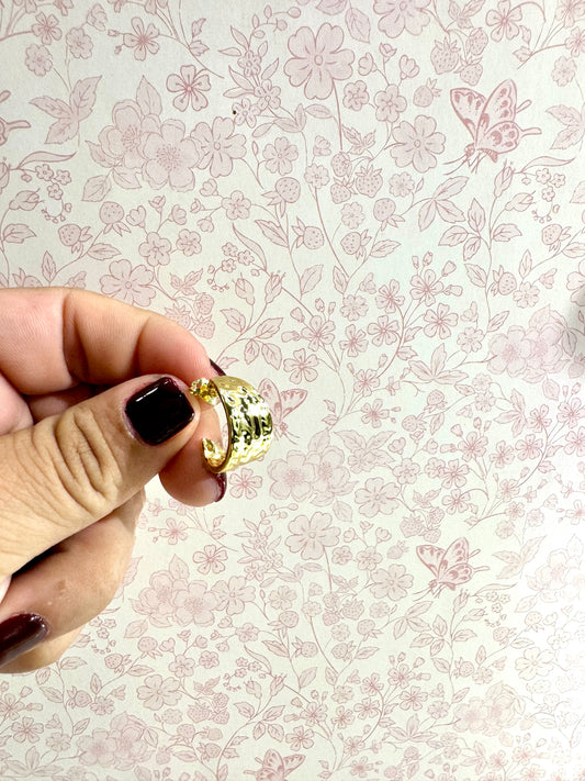 Aretes Aro Texturizado