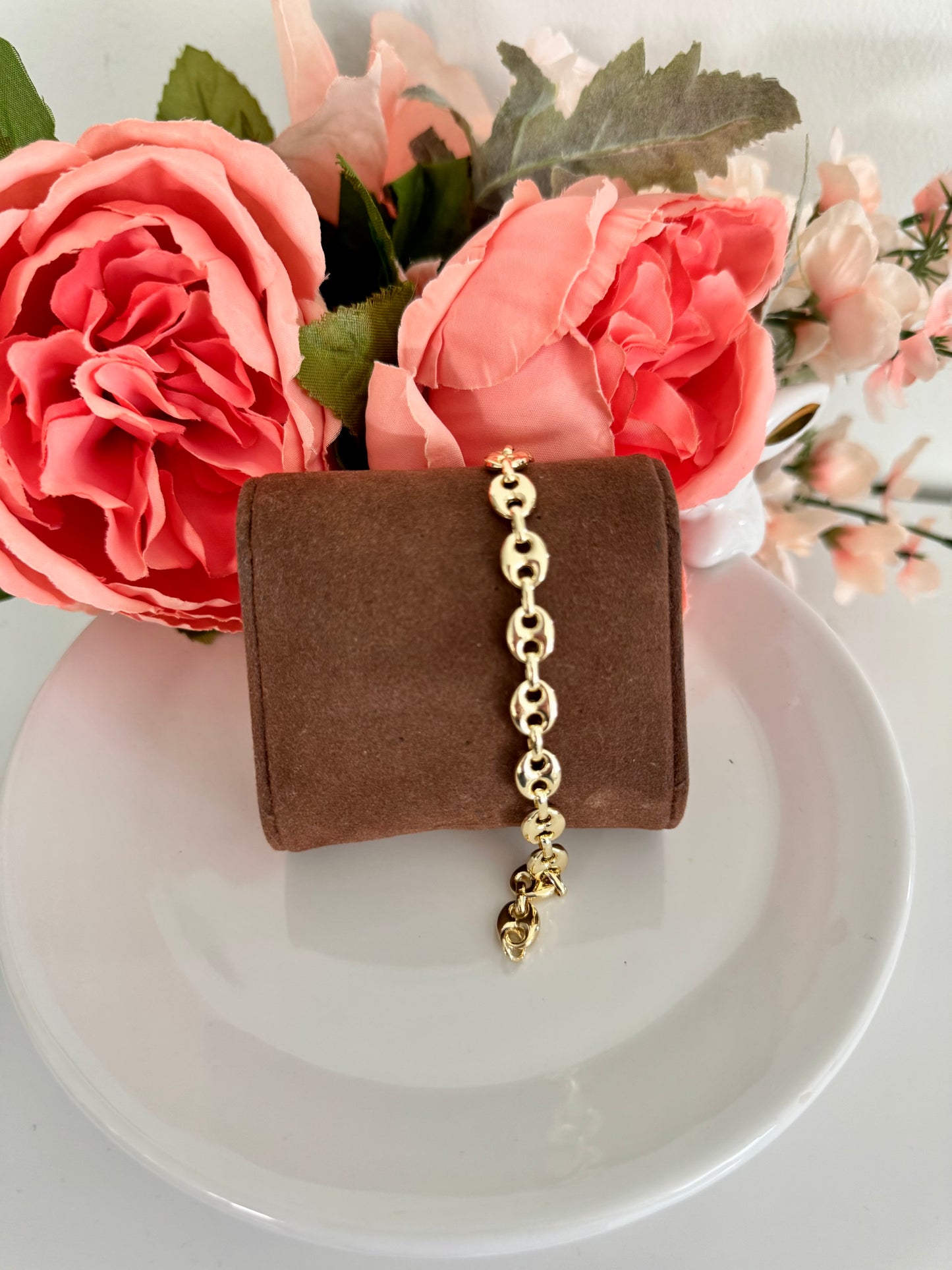 Pulsera estilo Gucci Mariner 4 mm – Bañada en oro de 18K