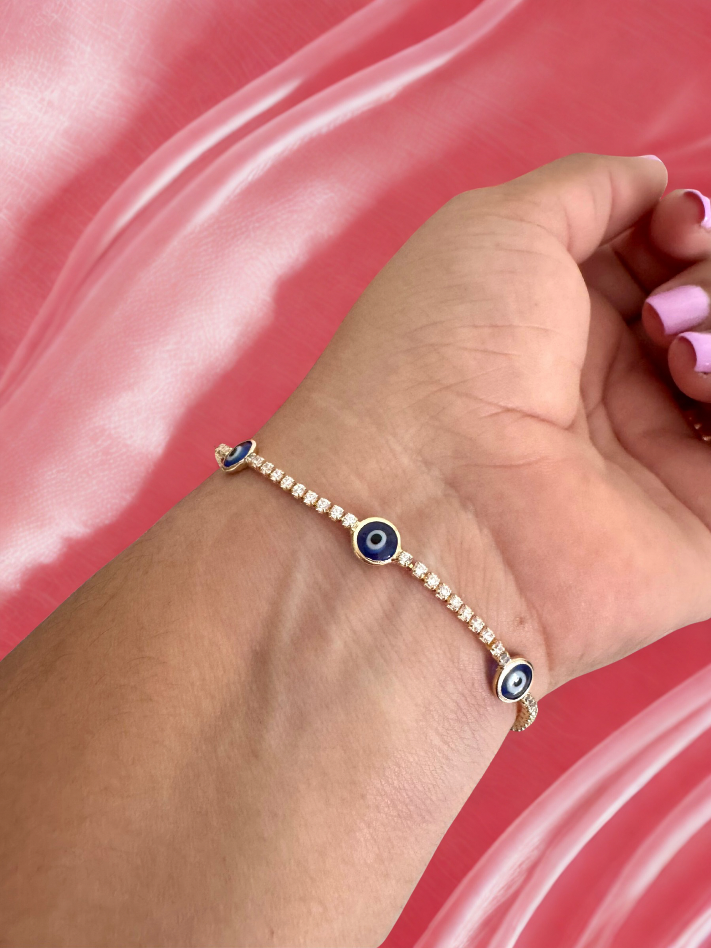 Set de joyería “Protección & Brillo” – Ojo Turco con circonias