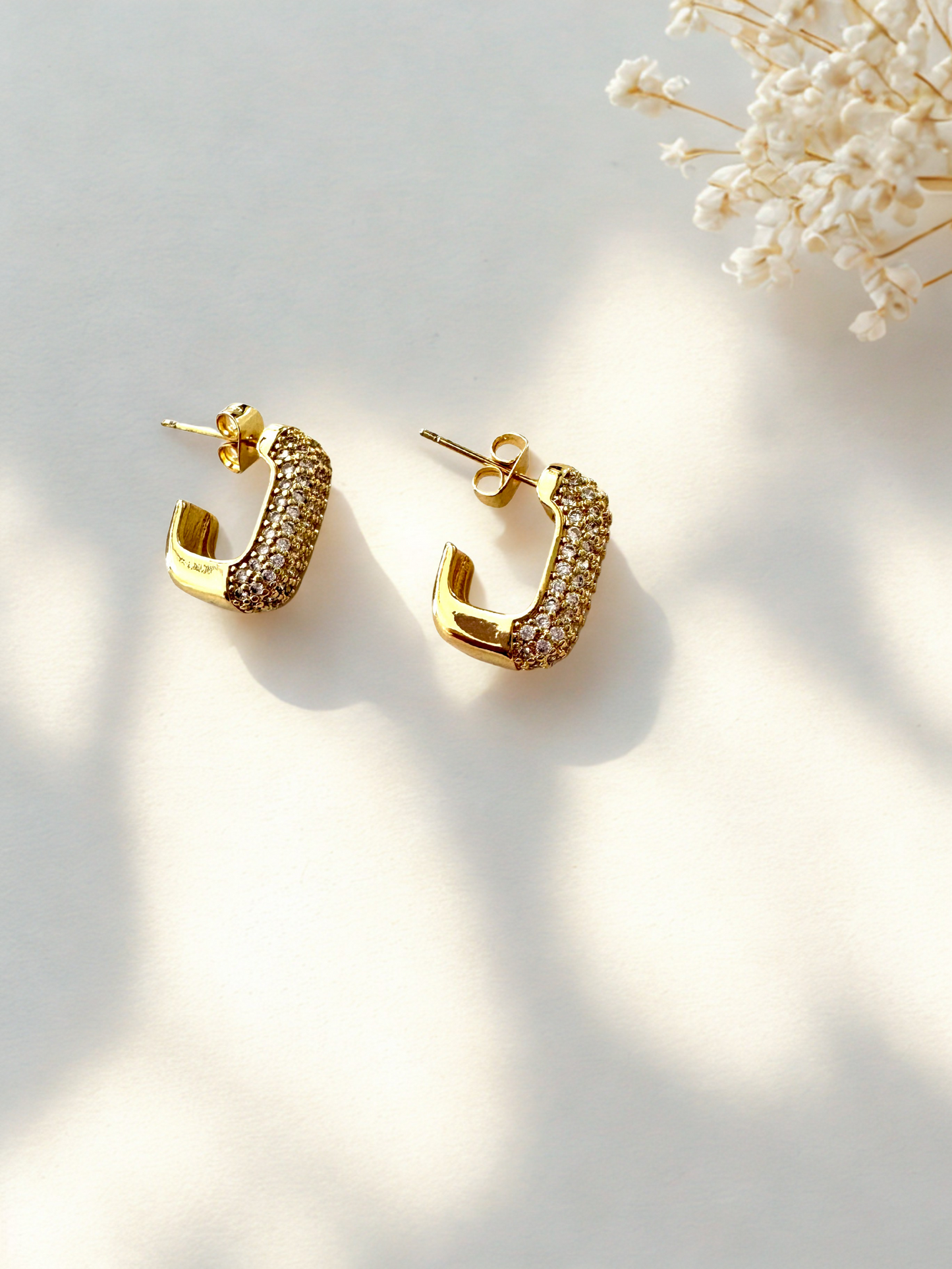 Aretes Aro con Microbrillos