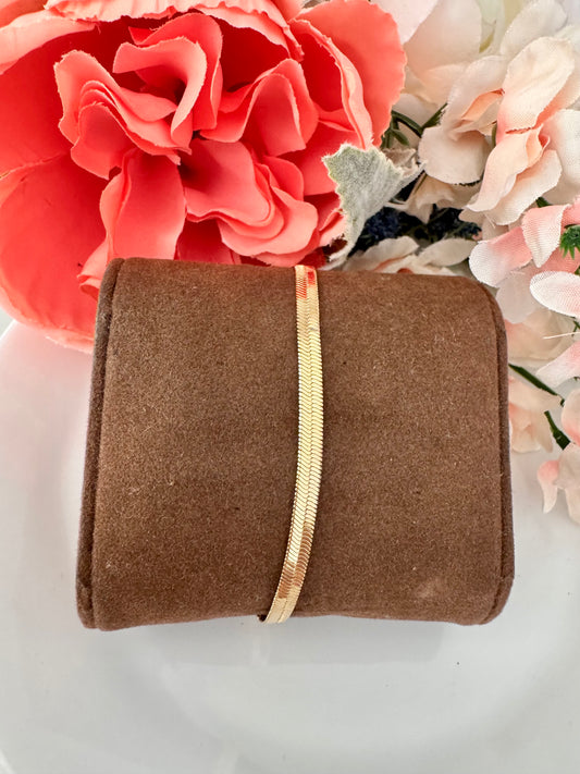 Pulsera estilo herringbone – Bañada en oro de 18K o rodio