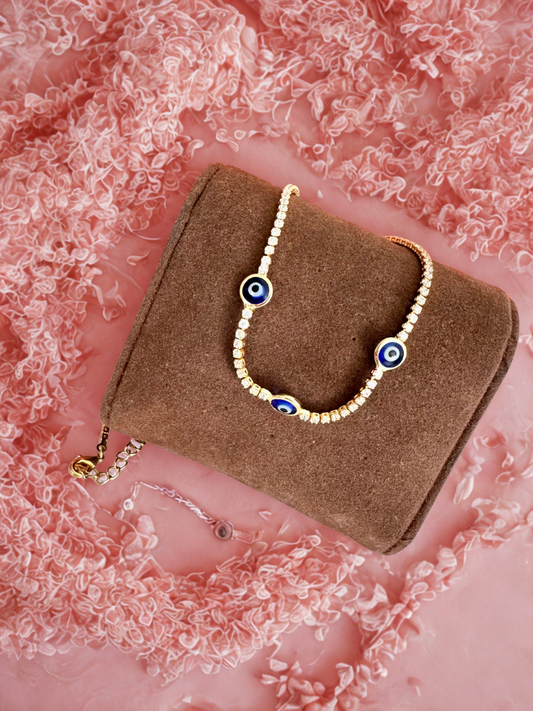 Set de joyería “Protección & Brillo” – Ojo Turco con circonias
