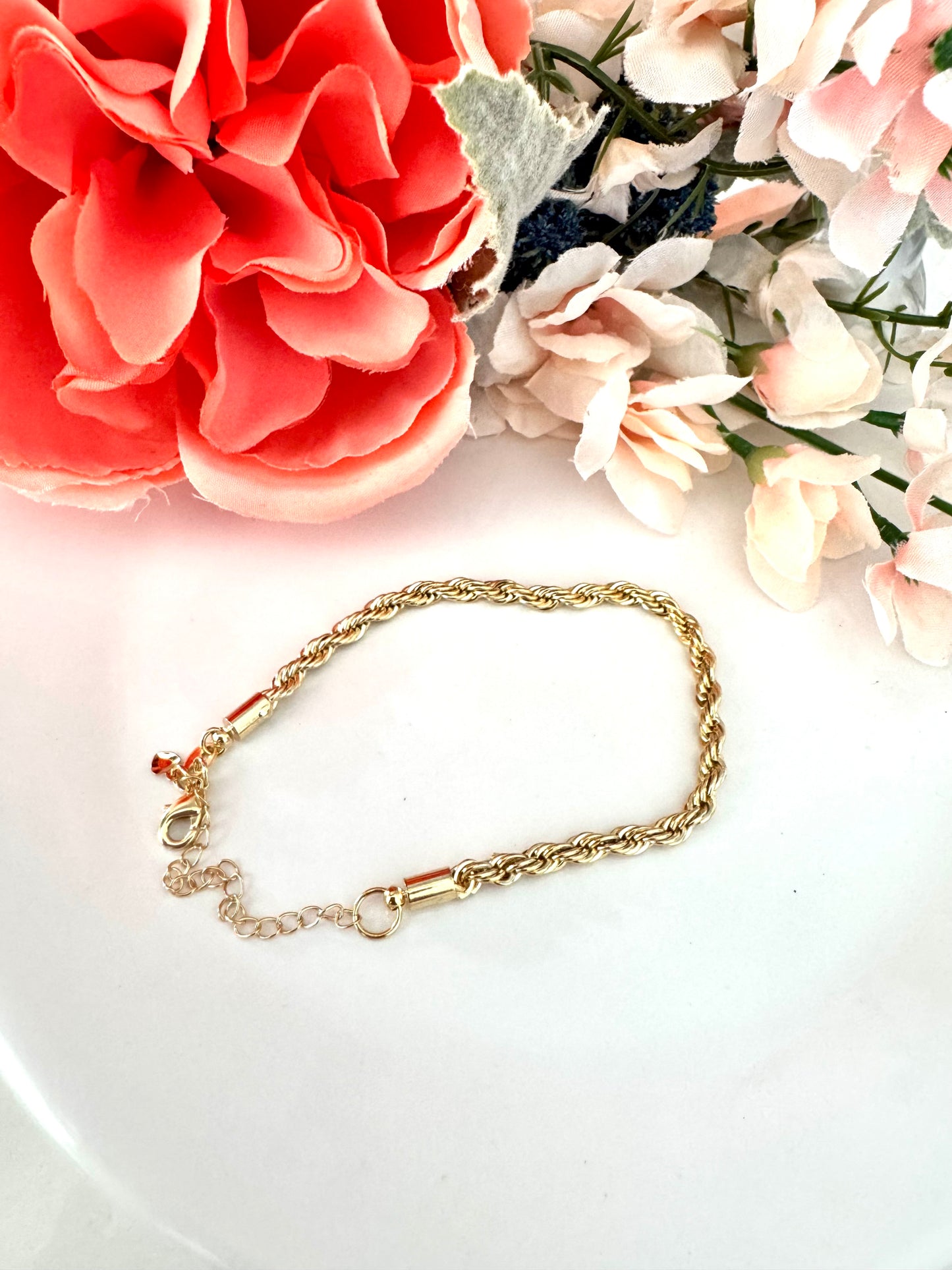 Pulsera de cadena trenzada 3 mm – Bañada en oro de 18K