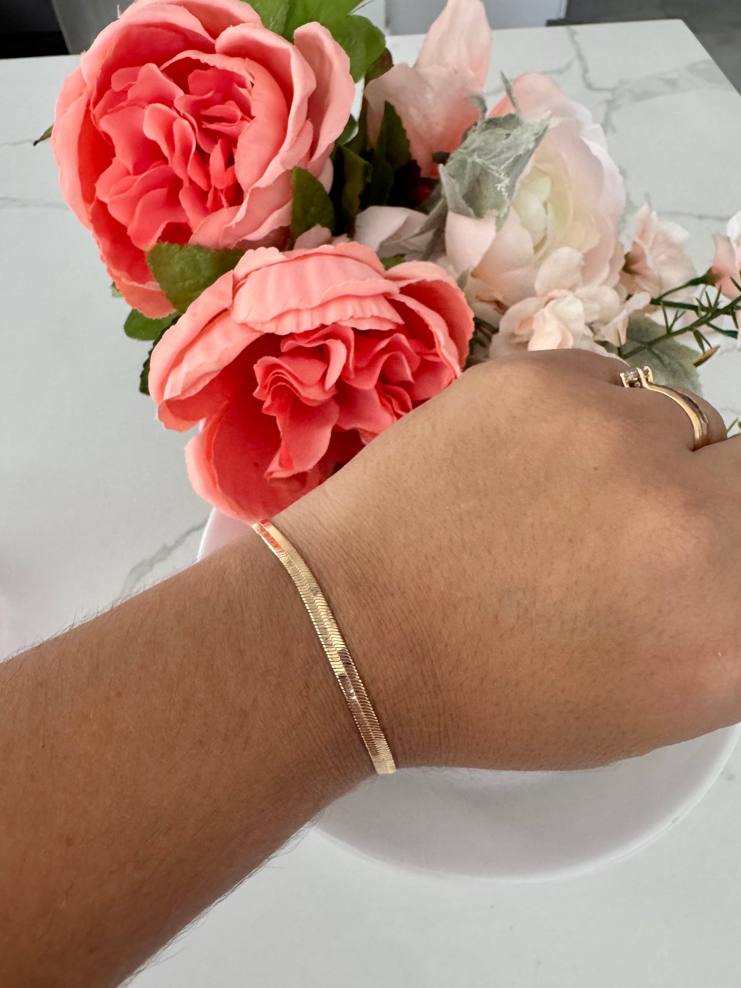 Pulsera estilo herringbone – Bañada en oro de 18K o rodio