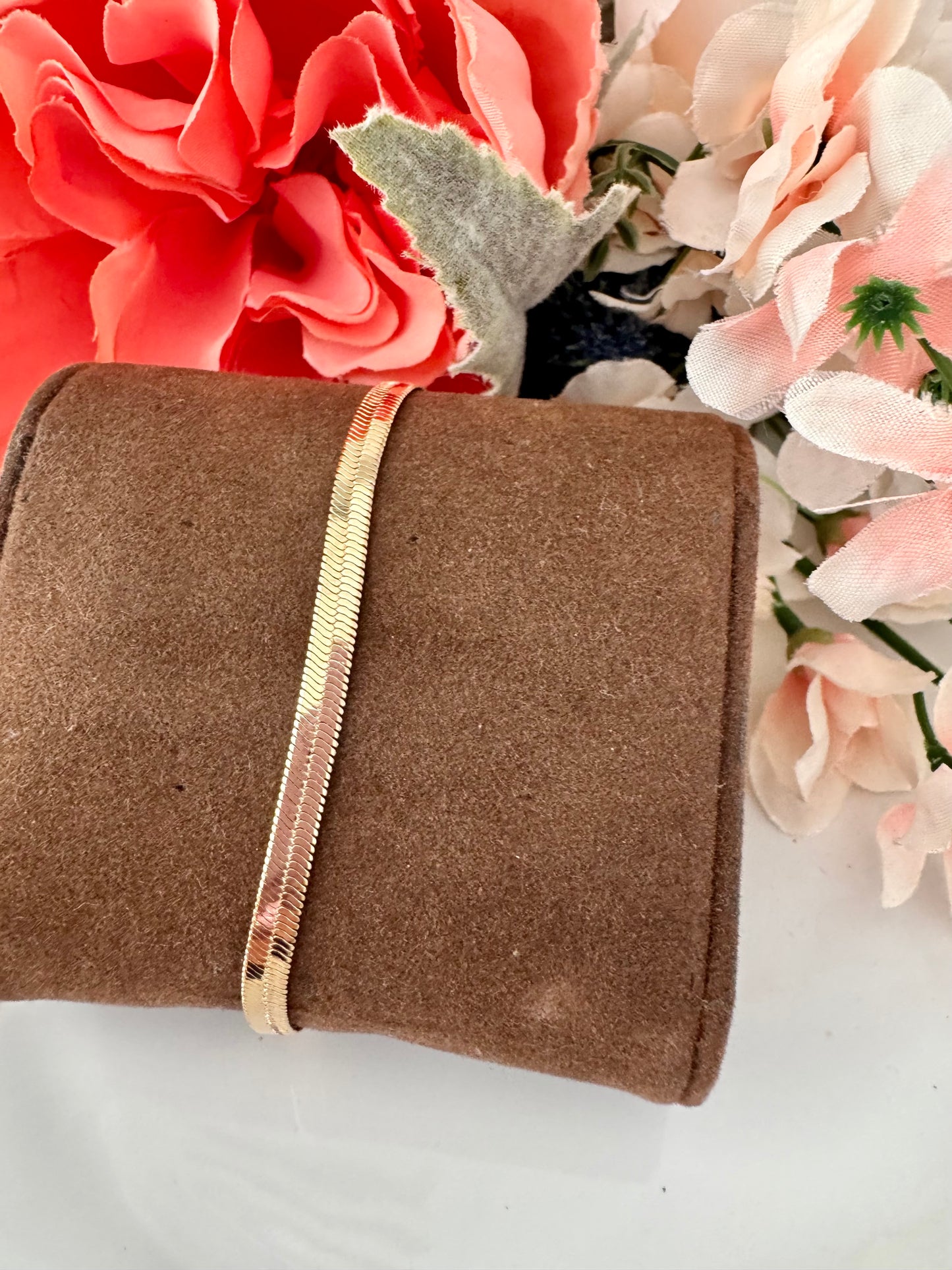 Pulsera estilo herringbone – Bañada en oro de 18K o rodio