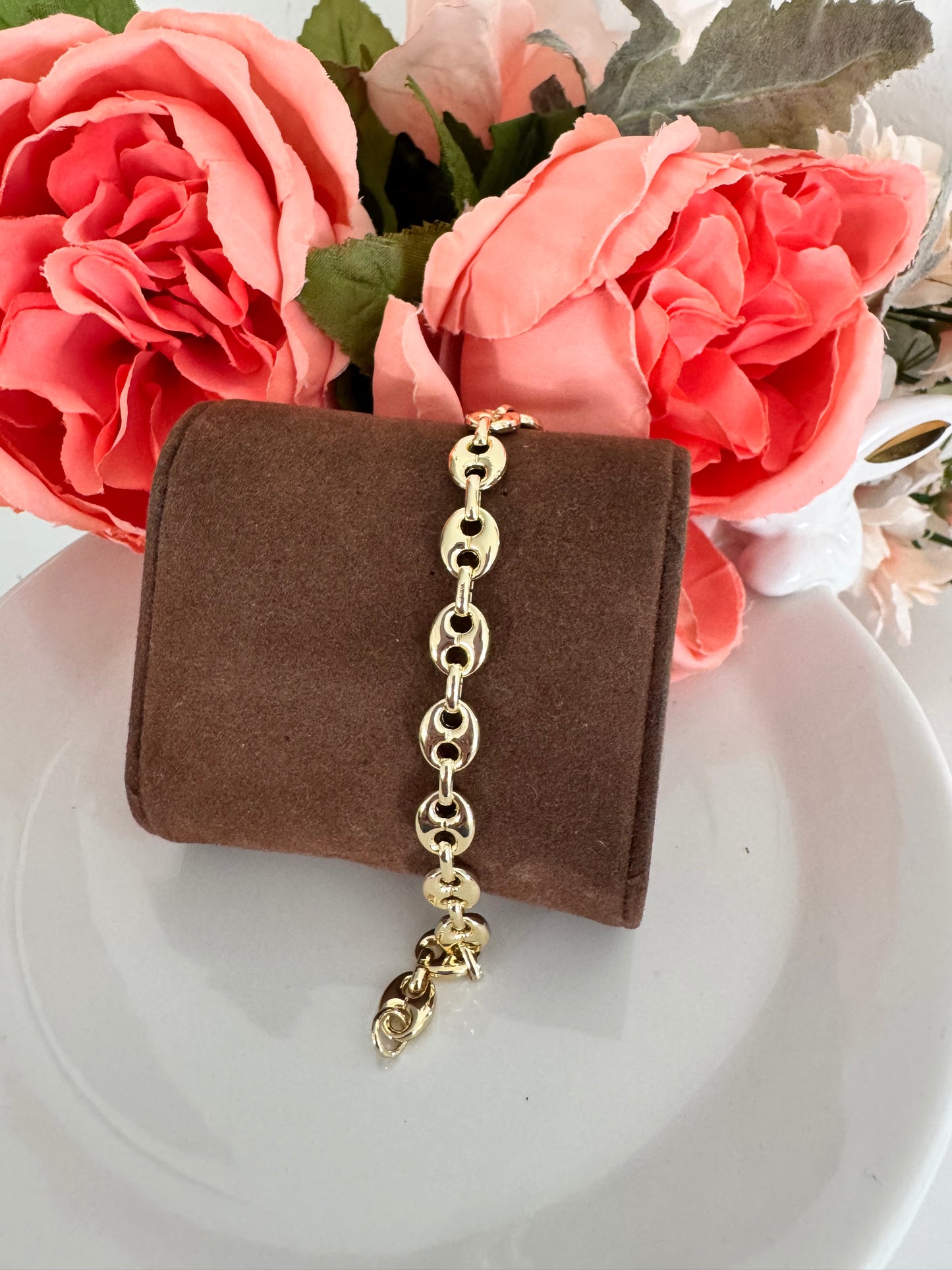 Pulsera estilo Gucci Mariner 4 mm – Bañada en oro de 18K