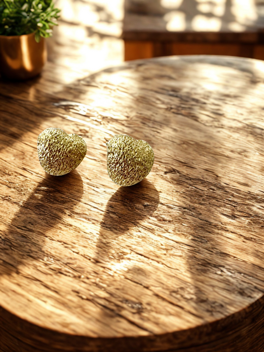 Aretes Corazón Texturizado